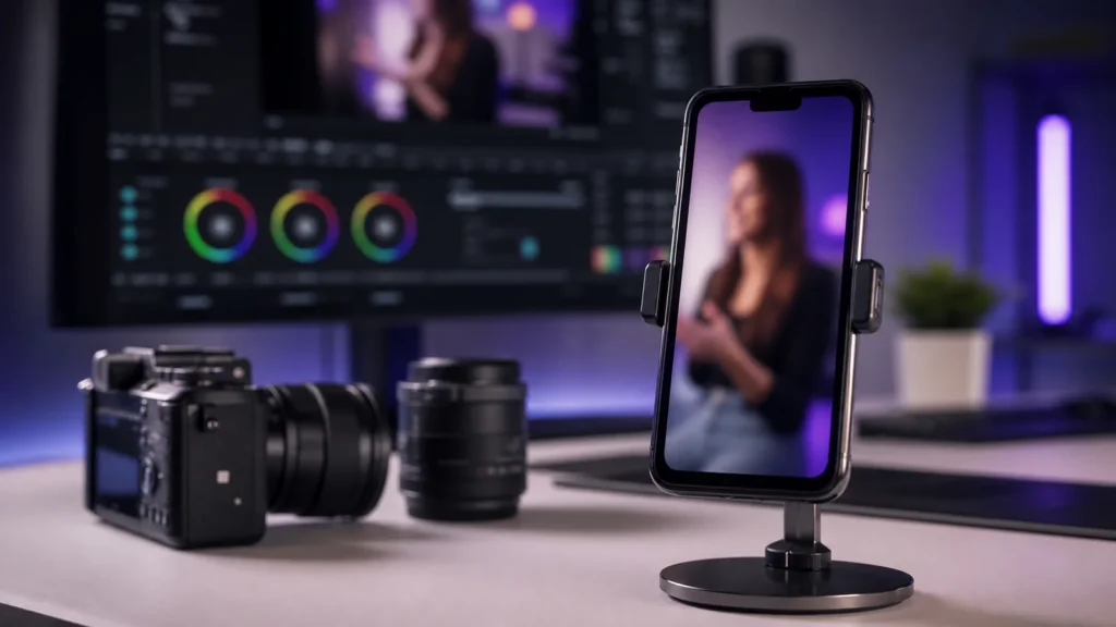 Social video campaign preview on a phone